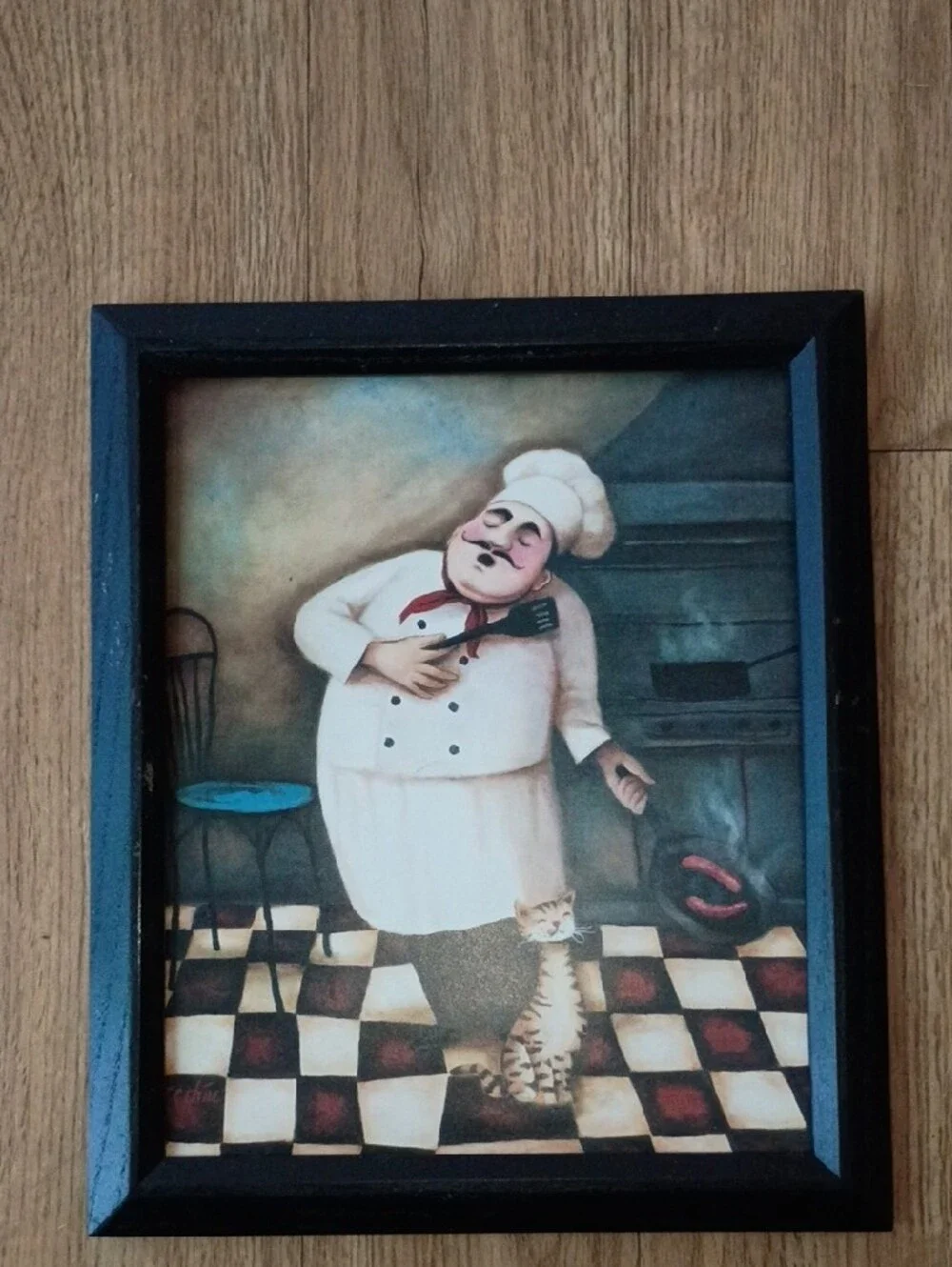 Chef Wall Art Prints Set - Black Framed Kitchen Décor
